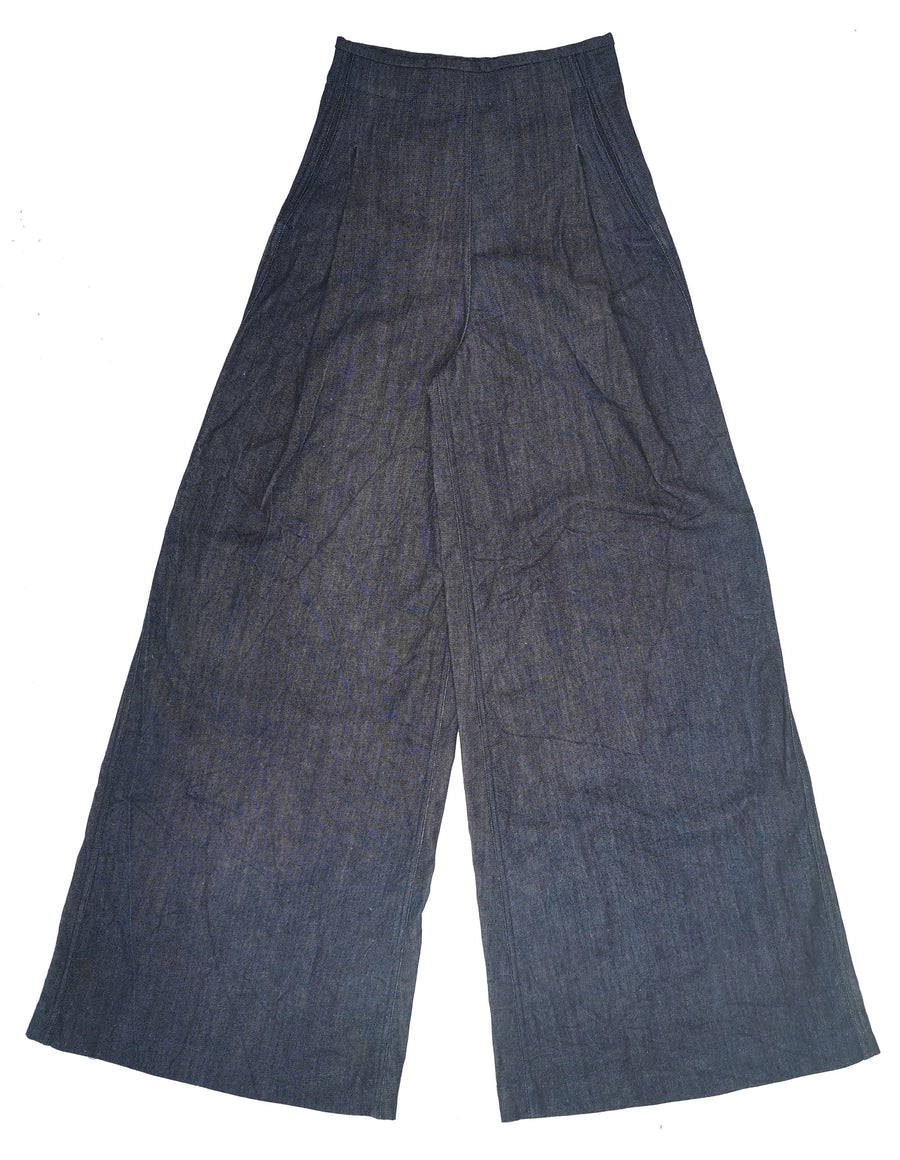 Wide denim trousers, Dark Blue PRE-ORDER