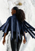 Re:Cut The Label rockstar denim fringe jacket in a dark blue denim. Made from deadstock denim fabric.